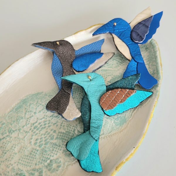 Broche colibri anthracite – Image 2